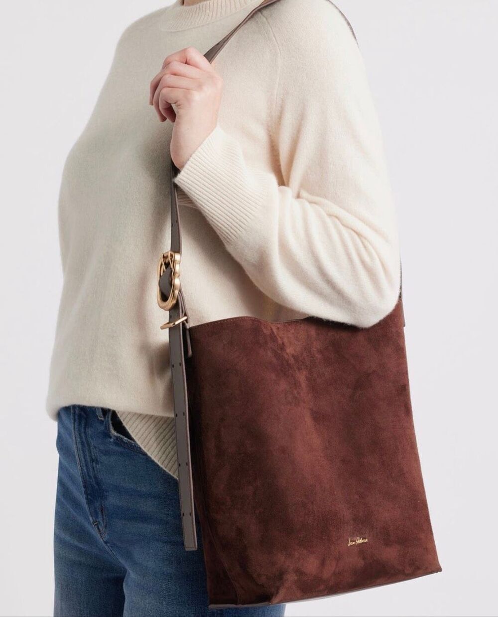 NWT Sam Edelman Saige Suede Bucket Shoulder Bag